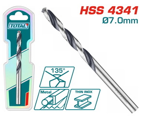 TOTAL 4341 HSS drill bit 7mm 1pcs (TAC1200704)