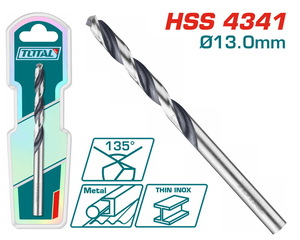 TOTAL 4341 HSS drill bit 13mm 1pcs (TAC1201304)