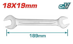 TOTAL DOUBLE OPEN END SAPNNER 18 Χ 19mm (TDOES18191)