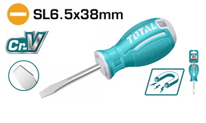 TOTAL Slotted screwdriver SL 6.5Χ38mm (TSDRSSL6038)